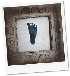 Santiago’s footprint taken at one week old