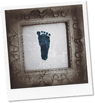 Santiago’s footprint taken at one week old