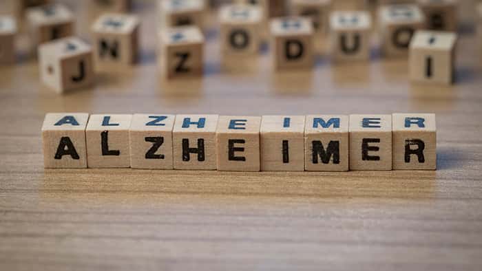 Letter blocks that spell Alzheimer