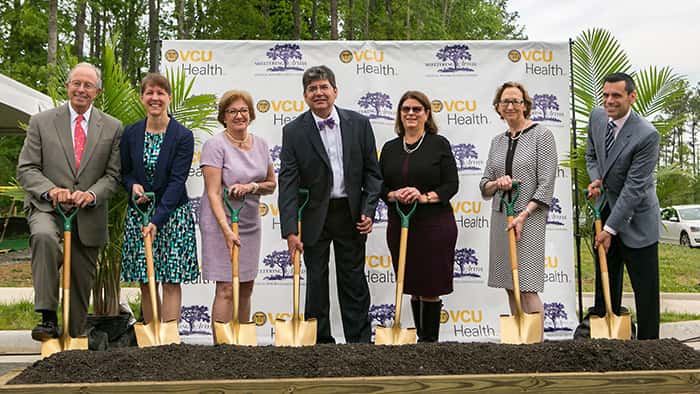 Sheltering Arms Hospital and VCU Health System leadership break ground at new rehab institute