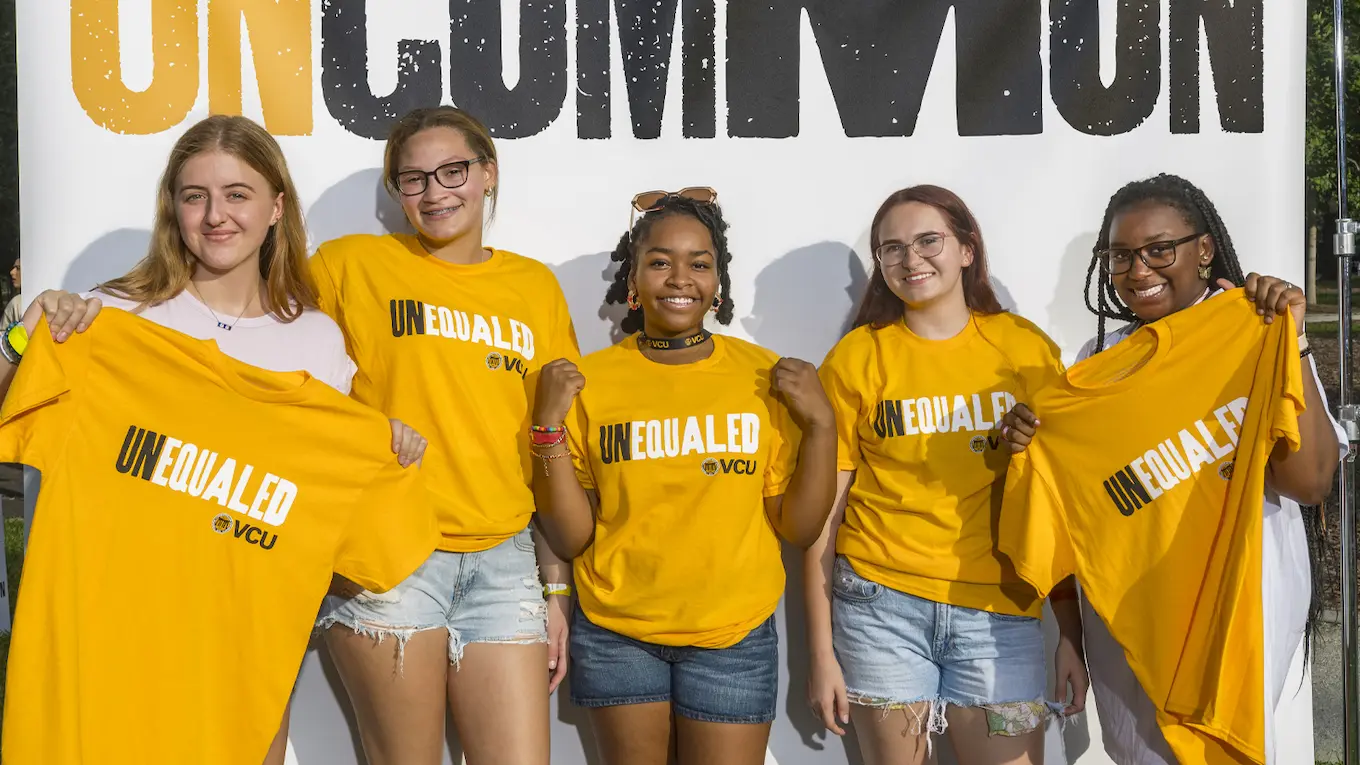 During the brand launch, VCU students selected t-shirts with their "UN" words of choice. 