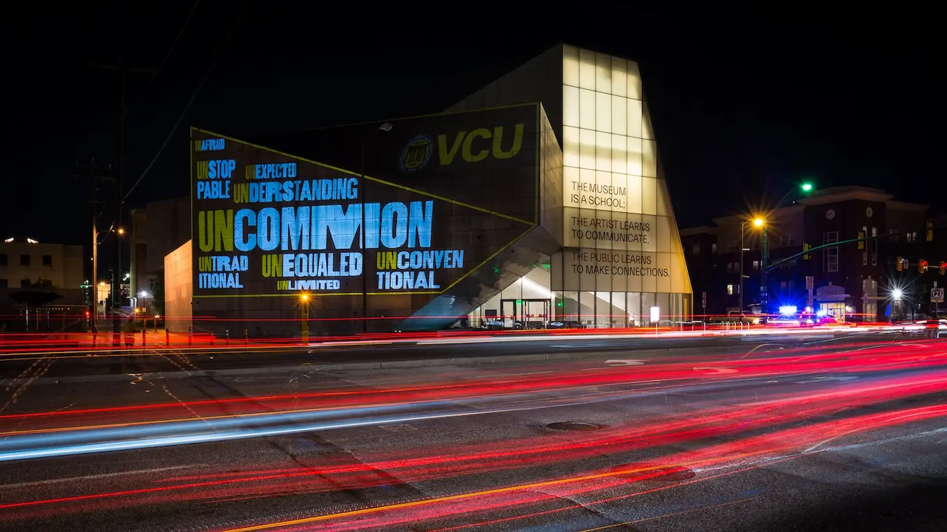 The VCU Institute of Contemporary Art served as a canvas for branding.