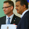 David Lanning, M.D., with Dominican Republic President Leonel Fernandez Reyna