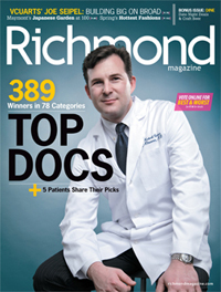 Cover of Richmond Magazine's 'Top Docs' issue