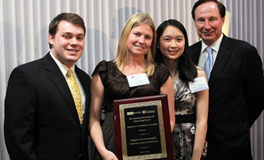 VCU School of Pharmacy students holding up their 2012 NACDS RxIMPACT 'U' Advocacy Award plaque