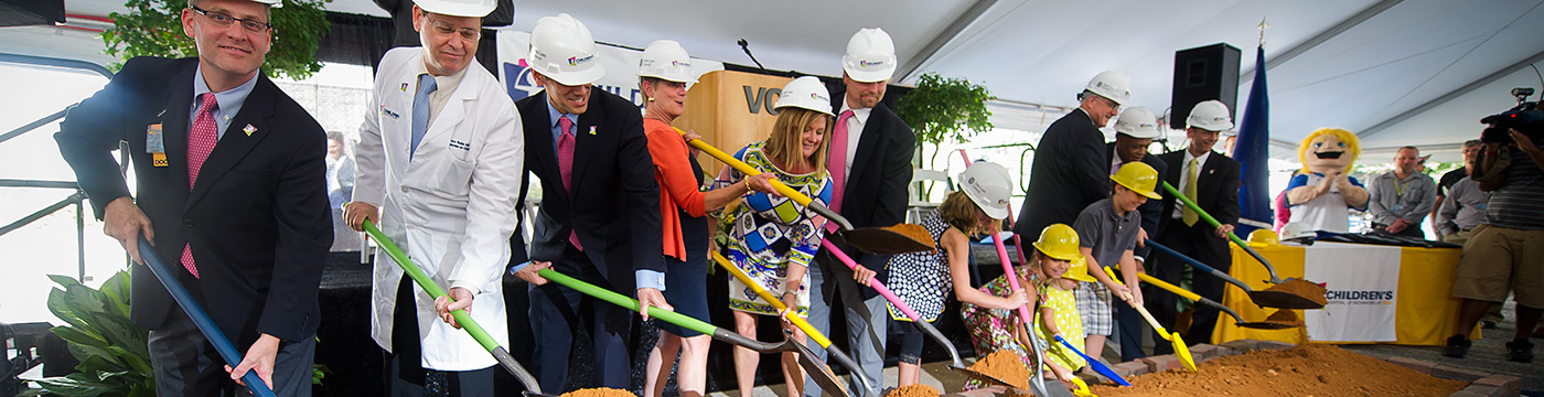 Breaking ground ceremony for the new Children's Pavilion