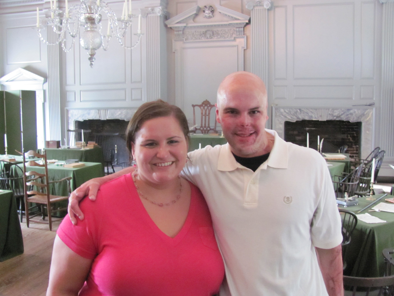Tony and his wife, Sharon, at Independence Hall in Philadelphia