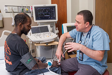 Doctor and patient talking