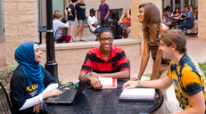 Students studying