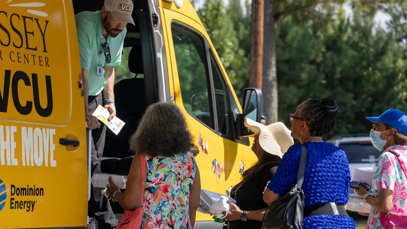 Massey on the Move vans provide critical cancer education and outreach to people within traditionally underserved communities.