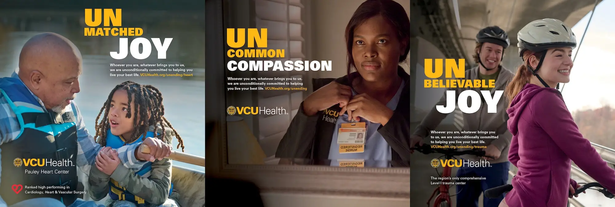 VCU Health brand advertisement examples