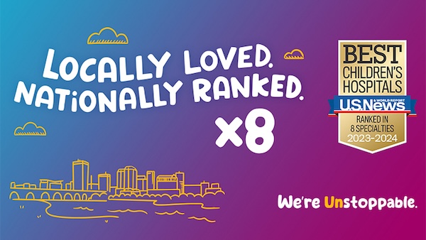 Graphic featuring the City of Richmond skyline with the phrase "Locally Loved. Nationally Ranked 8 Times." Additionally, there’s a badge from US News & World Report for Best Hospitals.